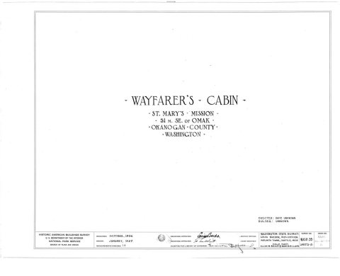 HABS WASH,24-OMAK.V,1- (sheet 0 of 2) - St. Mary's Mission, Colville Indian Reservation
