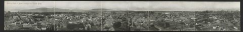 Bird's-eye view of Lynden, Washington and Cascade range