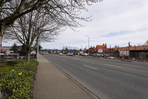 Battle Grounds, Washington, Main Street, east March 2020