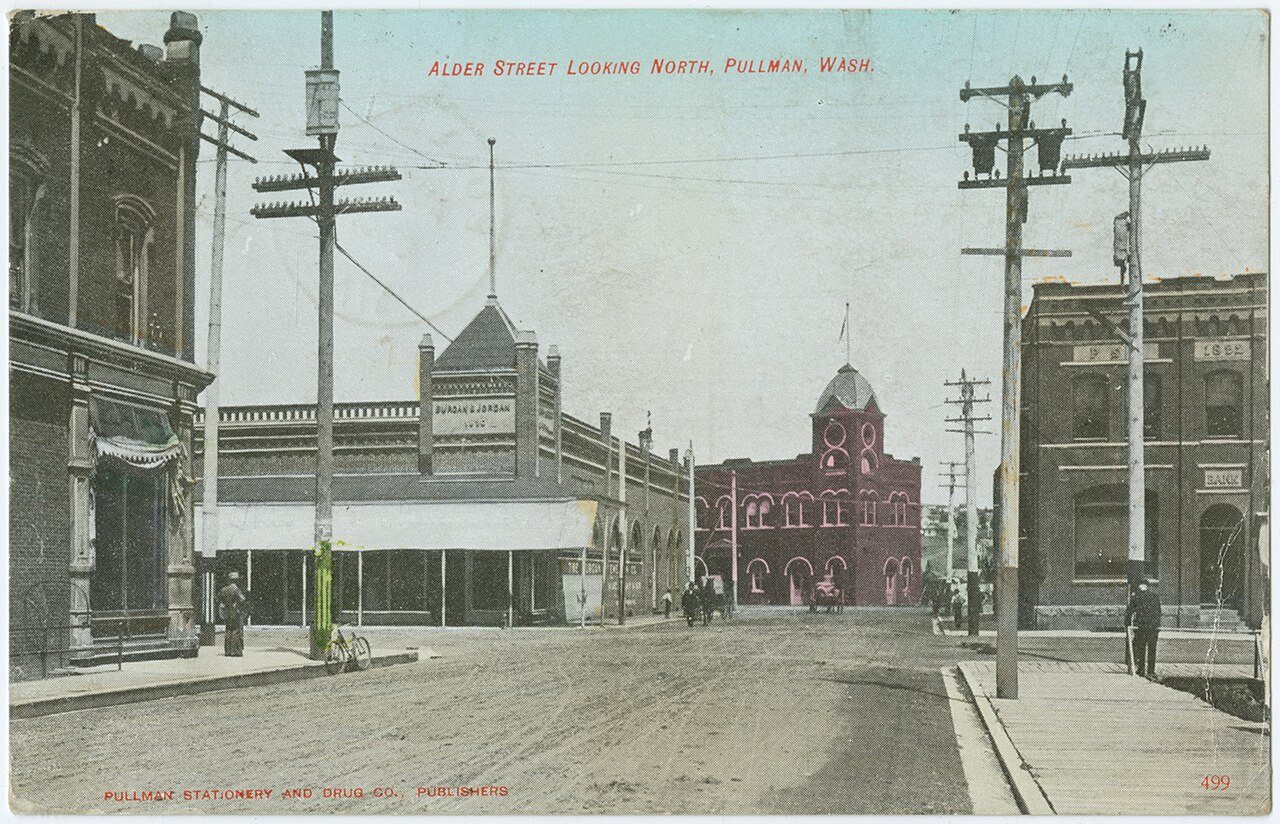 Alder Street, looking north, Pullman, Washington, circa 1908 - DPLA - b681b1ead5886652c9be2dd5518748fc