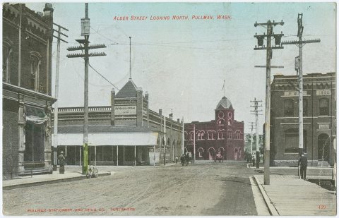 Alder Street, looking north, Pullman, Washington, circa 1908 - DPLA - b681b1ead5886652c9be2dd5518748fc