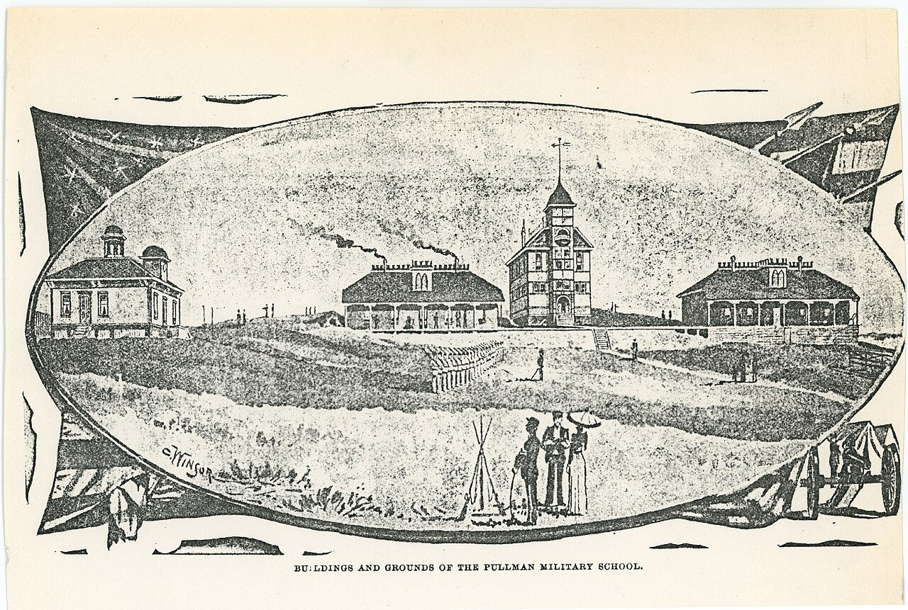 Pullman School buildings, Pullman, Washington, circa 1892 - DPLA - 9a3b6bed4f2a06bd7331c549f21c7389