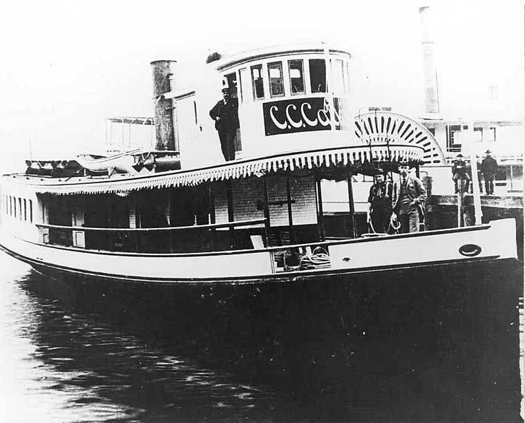 Steamer ferry C.C. CALKINS on Lake Washington, 1890