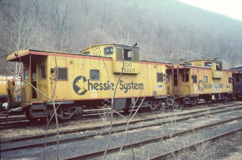 C&O Caboose 903317 at Ridgeley, WV in March 1991