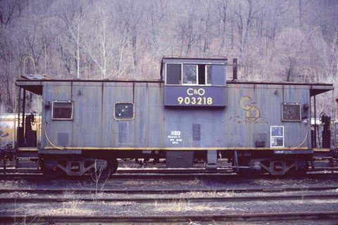 C&O caboose 903218 in Knobmount Yard March 1991