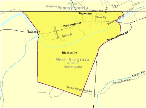 Blacksville WV 2009 reference map