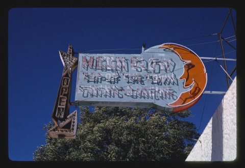 Moon Glow Cafe sign, B-25