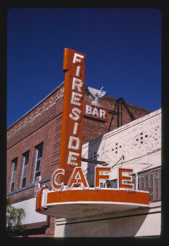 Fireside Cafe Canopy and sign, Main Street