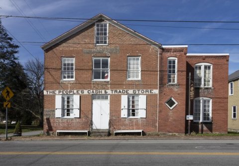 The old People's Cash and Trade mercantile store in the town of Beverly, one of the first settlements west of the Alleg…