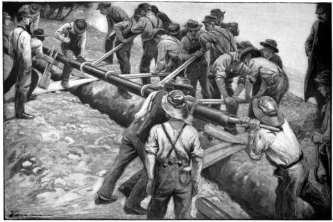 The History of the Standard Oil Company Vol 2 - Laying a six-inch pipe line