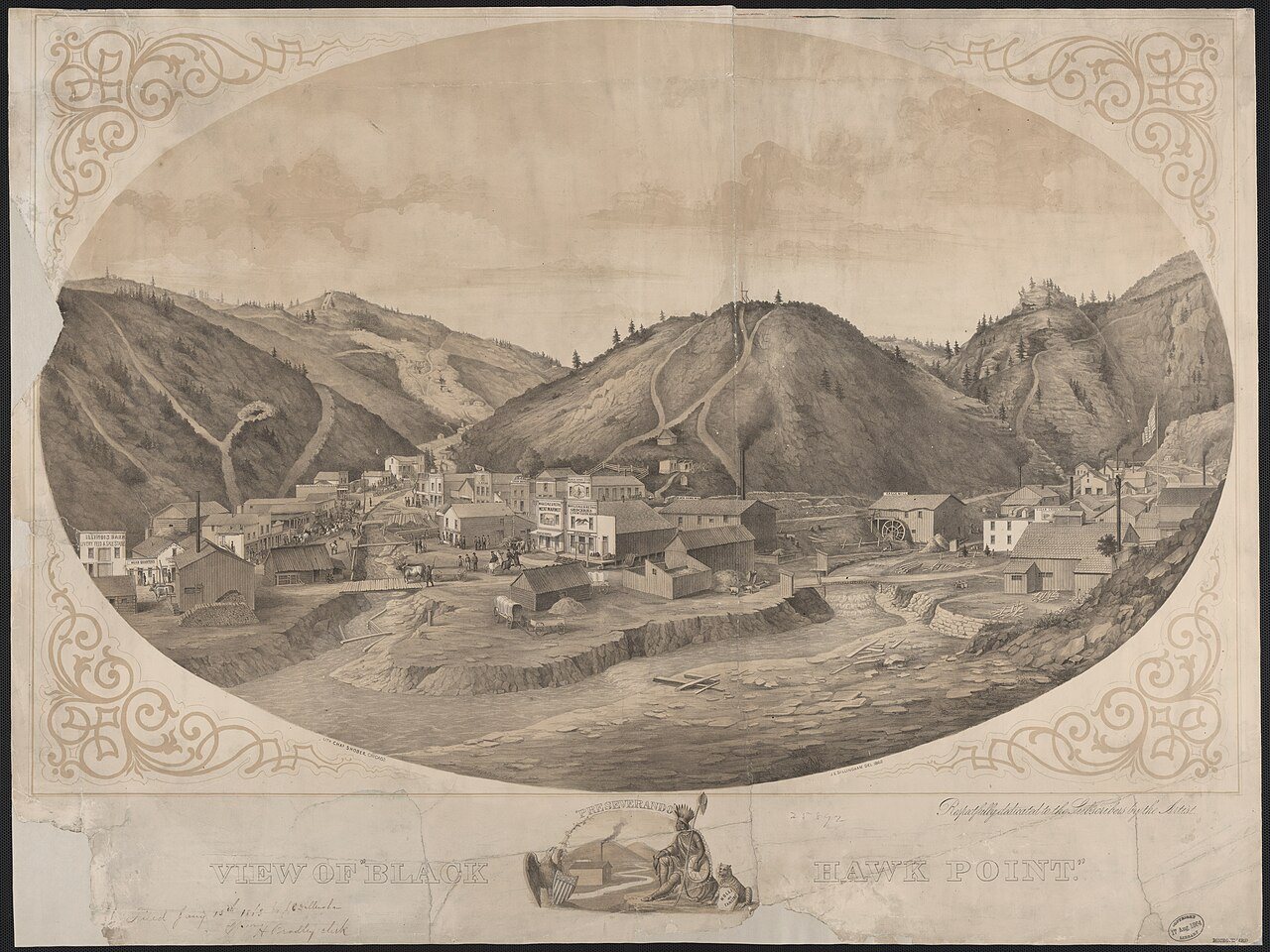 View of "Black Hawk Point" - Haerting lith. ; lith. Chas. Shober ; J.E. Dillingham del