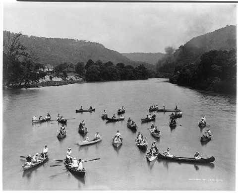 Canoers on the lake
