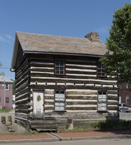 The Wells Log House, built in 1788 by Alexander Wells on Washington Street in Buffaloe, Virginia (now