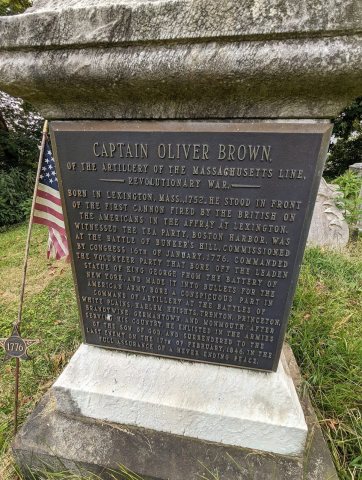 Plaque dedicated to Captain Oliver Brown