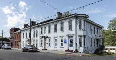 Buildings in the 800 block of Main Street in