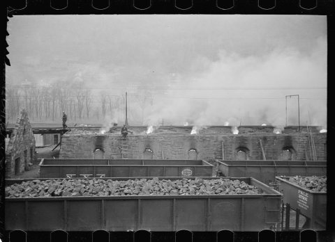 Burning coke ovens
