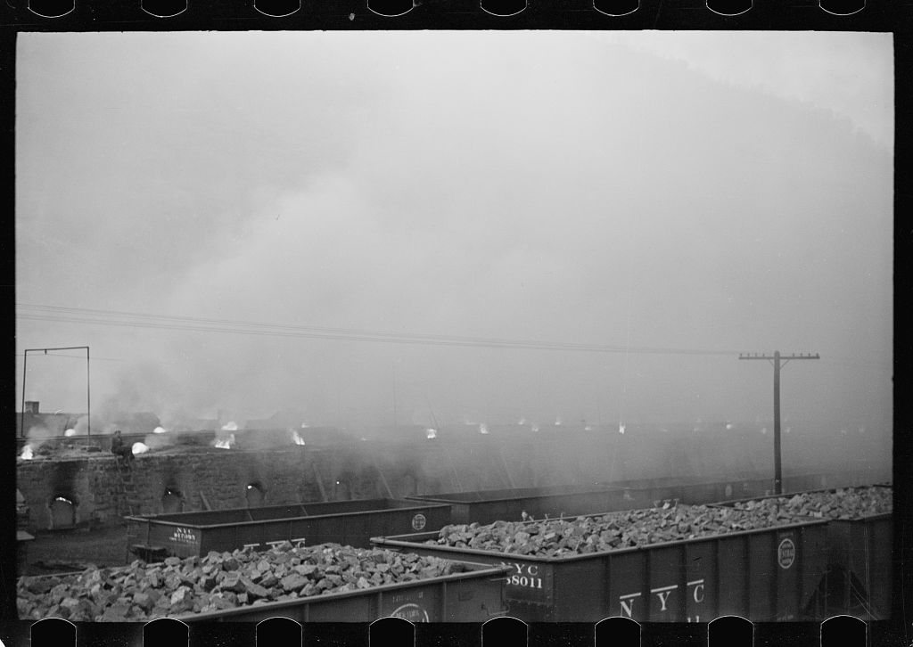 Untitled photo, possibly related to: Burning coke ovens