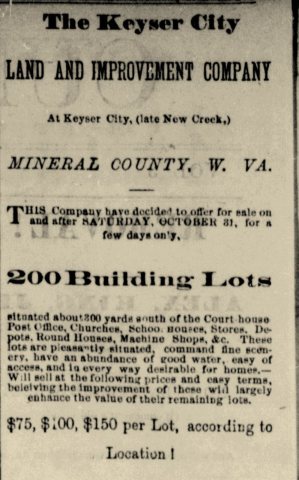 Keyser Land Advertisement