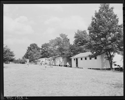 Some of the cottages for housing campers, who are children of Koppers Coal Divsion miners. Each cottage has a... - NARA…