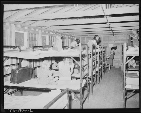 Interior of one of the cottages used for housing campers. Girls cottages are on one side of the grounds with boy's on..…