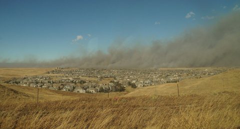 Wildfire Smoke over Superior, Colorado 2021-12-30
