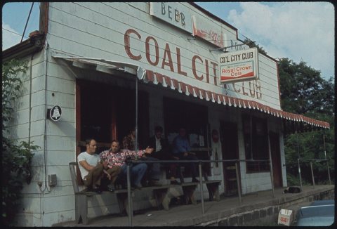 COAL CITY CLUB IN COAL CITY, WEST VIRGINIA, A PART OF BECKLEY ALL OF THE MEN ARE COAL MINERS. NOTE THAT SOME OF THEM...…