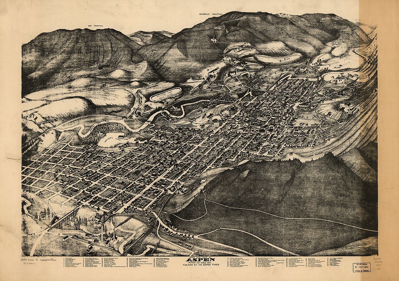 Bird's eye view of Aspen, Pitkin Co., Colo. 1893