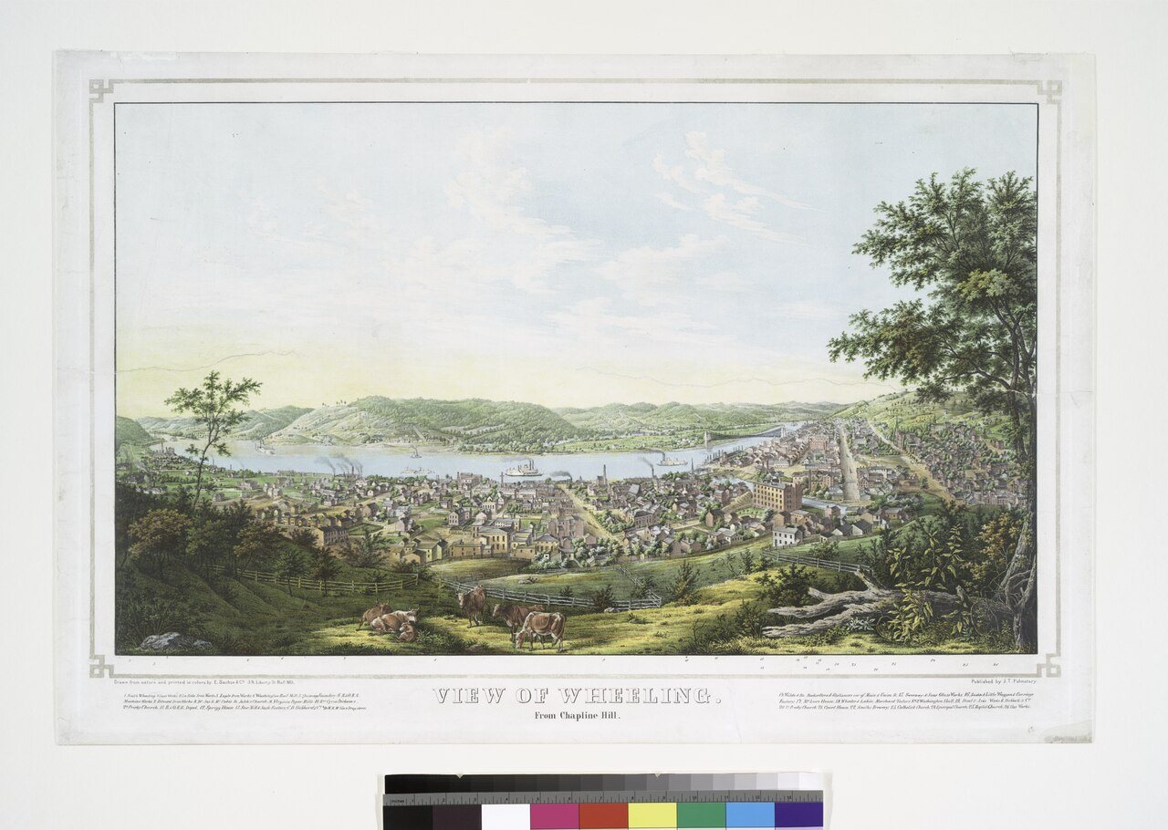 View of Wheeling (West Virginia). From Chapline Hill