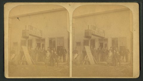 Dillon's mob.Alternate Title: A group in front of Dillon's Theatre in Gunnison