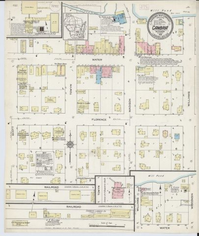 Sanborn Fire Insurance Map from Cambria, Columbia County, Wisconsin. LOC sanborn09512 001