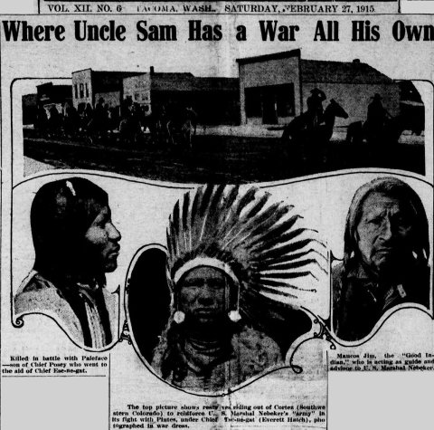 The Tacoma Times February 27 1915 article about the Bluff War in Utah