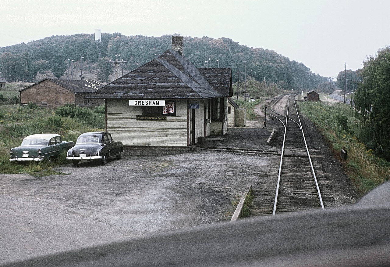 The SOO Line Gresham, Wisconsin Depot in September 1963