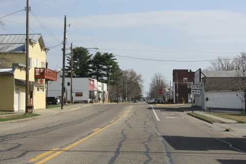 Hixton Wisconsin Downtown Looking NE WIS95