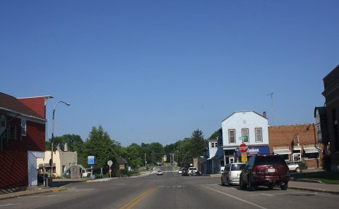 Amherst Wisconsin Downtown Looking east