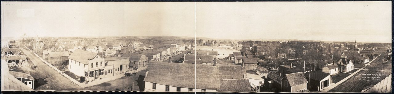 Bird's eye view of Colfax, Wis