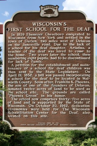 Wisconsin’s First School for the Deaf Historical Marker