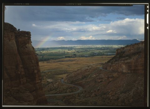VIEW OF SWITCHBACKS TOWARD FRUITA - Rim Rock Drive