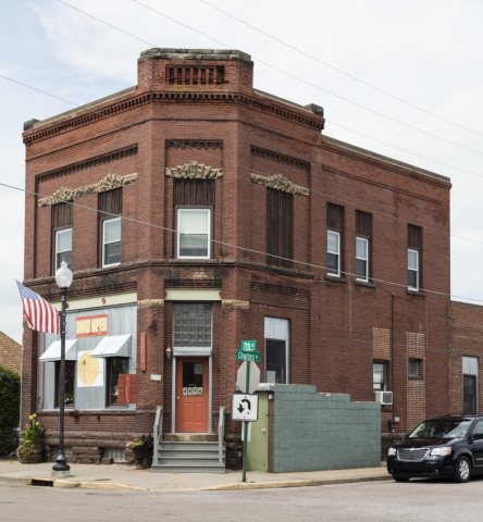 Corner business building