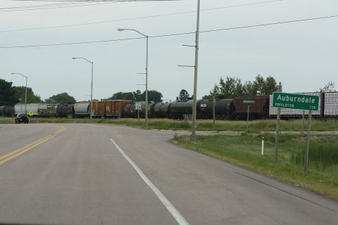 Auburndale Wisconsin Sign Looking East US10