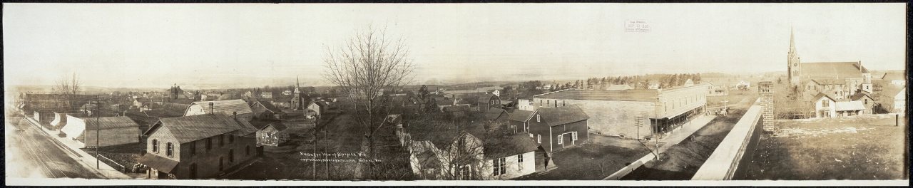 Bird's eye view of Bloomer, Wis