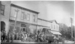 Belle Case La Follette in "votes for women" auto on main street, Mt. Horeb, Wisconsin