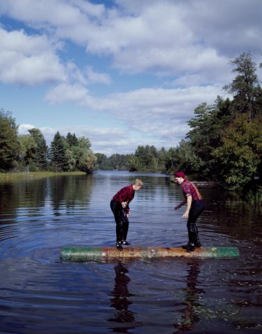 Contestants at a Scheer's Lumberjack Show on the Namekagon River