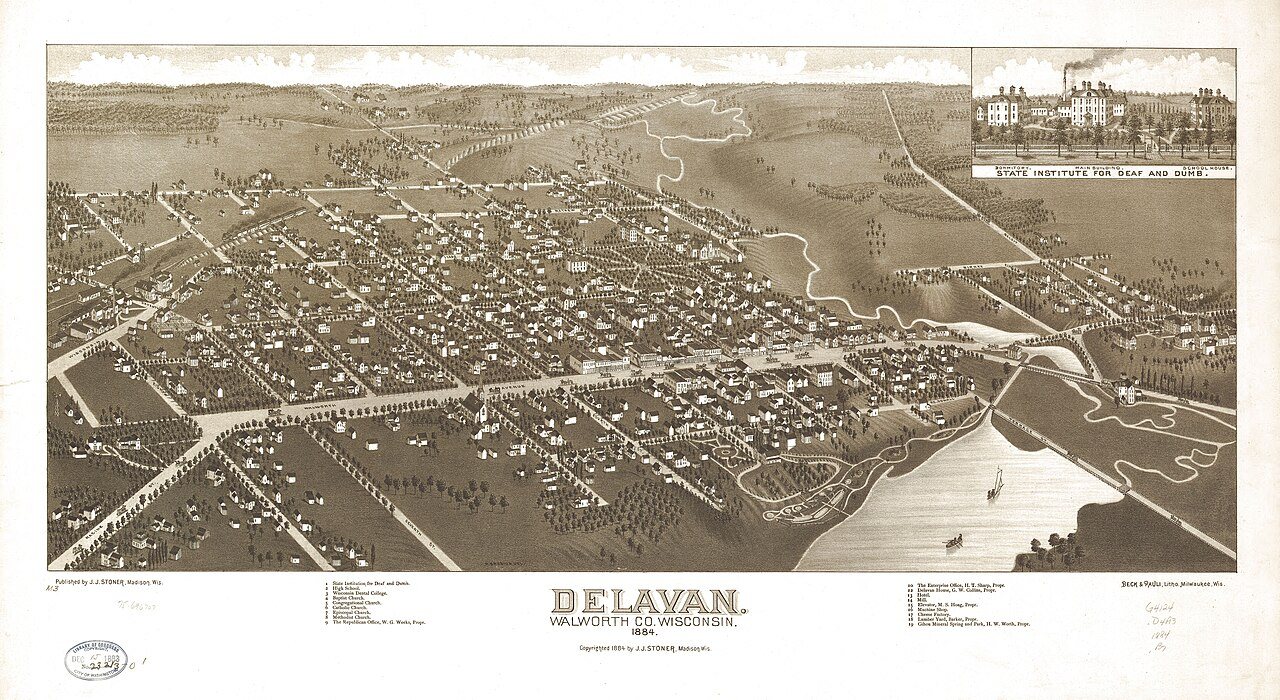 Delavan, Walworth Co., Wisconsin 1884
