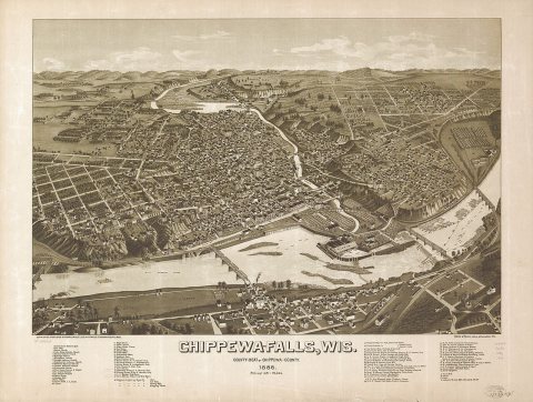 Chippewa-Falls, Wis., county-seat of Chippewa-County 1886