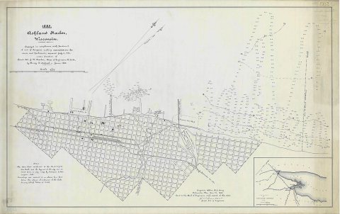 Map of Ashland Harbor, Wisconsin
