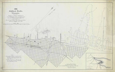 Map of Ashland Harbor, Wisconsin