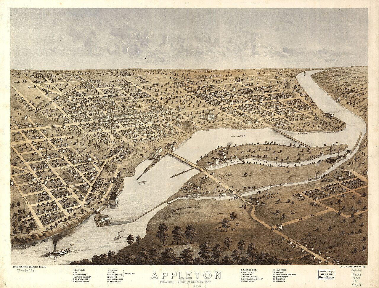 Appleton, Outagamie County, Wisconsin 1867