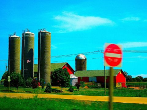 Farm in Windsor with Four Silos