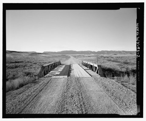 Bridge, view to west - North Fork of Crazy Woman Creek Bridge, Spanning North Fork of Crazy Woman Creek at Middle Fork …