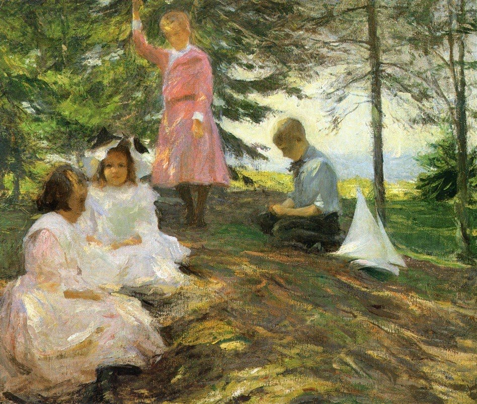 Four Children at North Havenlabel QS:Len,"Four Children at North Haven"